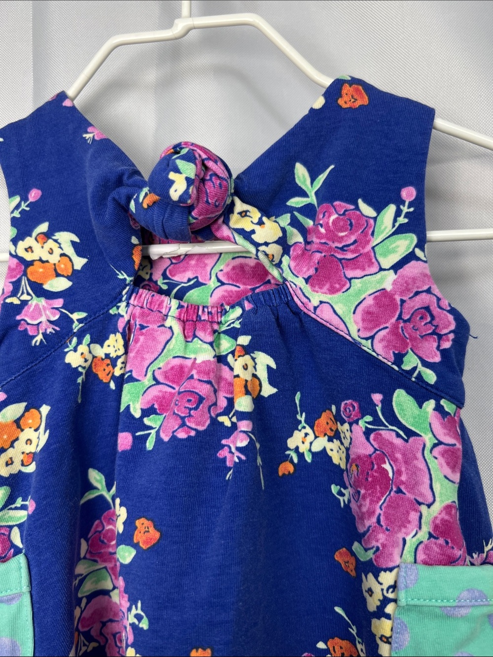 Matilda Jane Monkey in the Middle blue and pink floral knit dress size 3-6 month - Picture 8 of 12